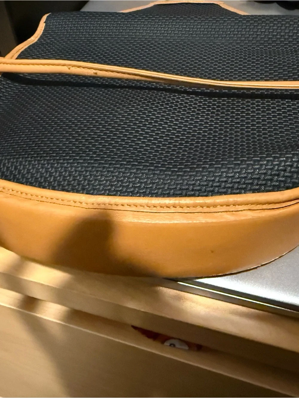 Yves Saint Laurent Black and Tan Crossbody Bag